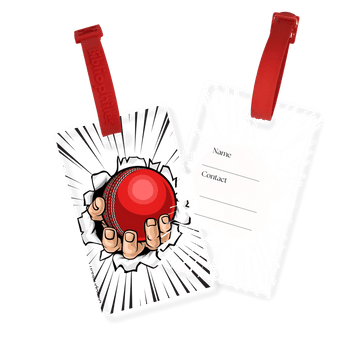 Personalized bag tags for kids cricket design