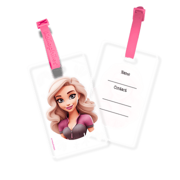 Writable Bag Tags - Cute Girl ( Pack of 2) - Bibliophiles