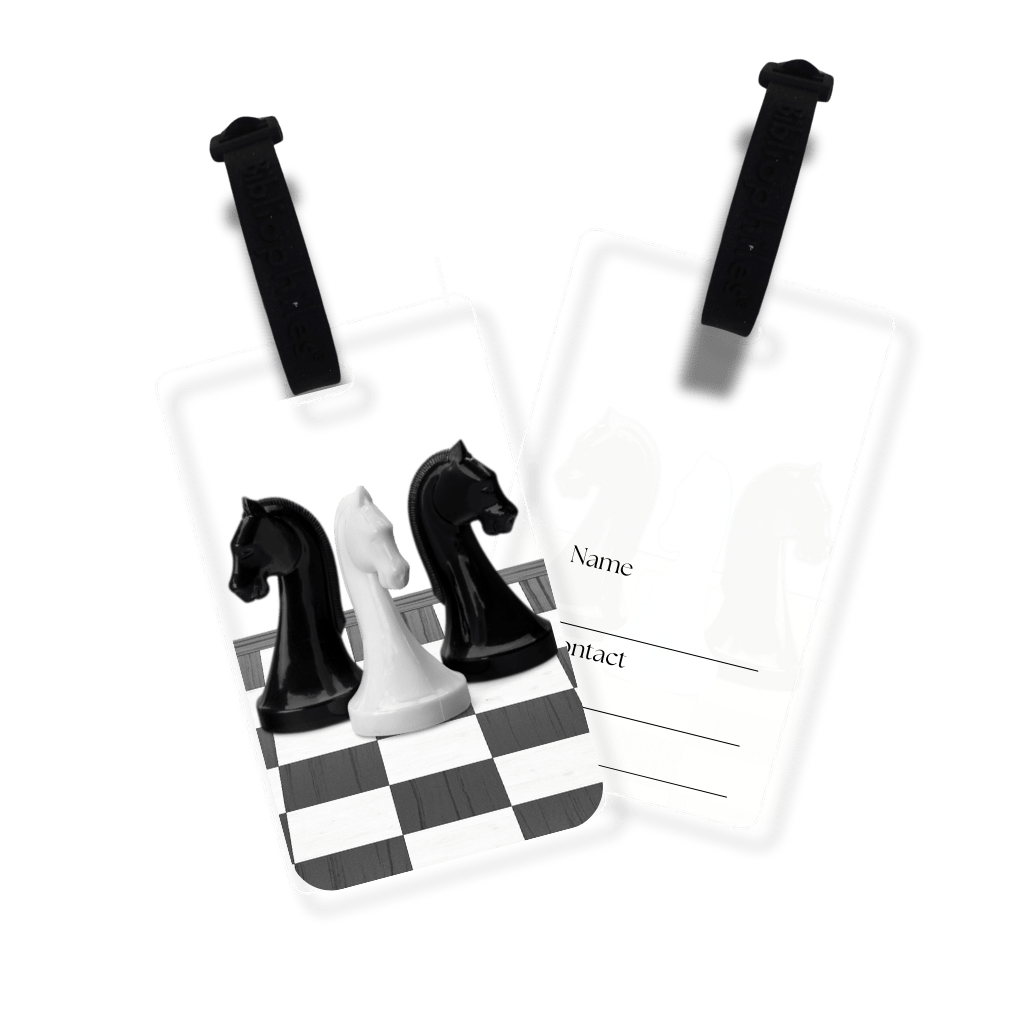 Personalized bag tags for kids knights design