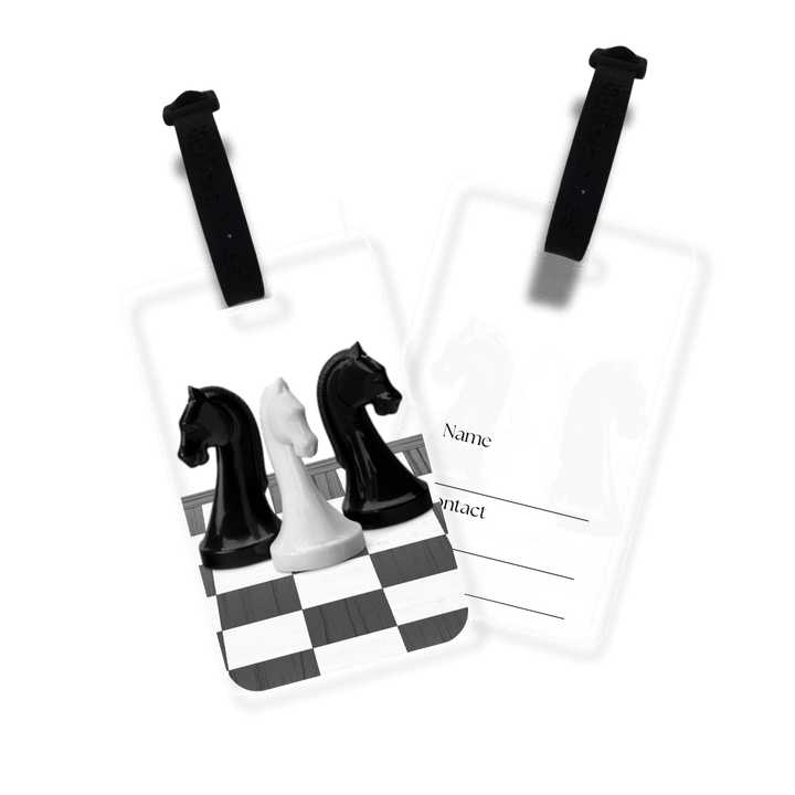 Personalized bag tags for kids knights design