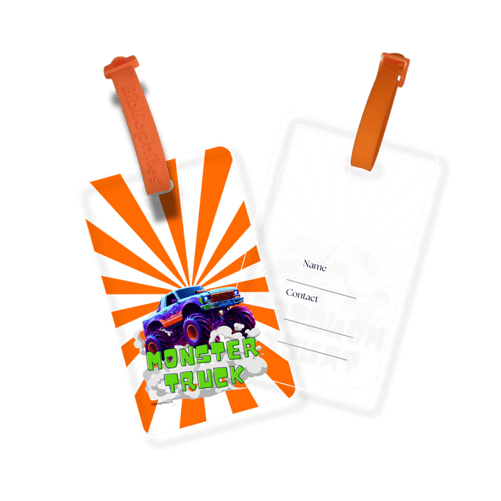 Personalized bag tags for kids monster car