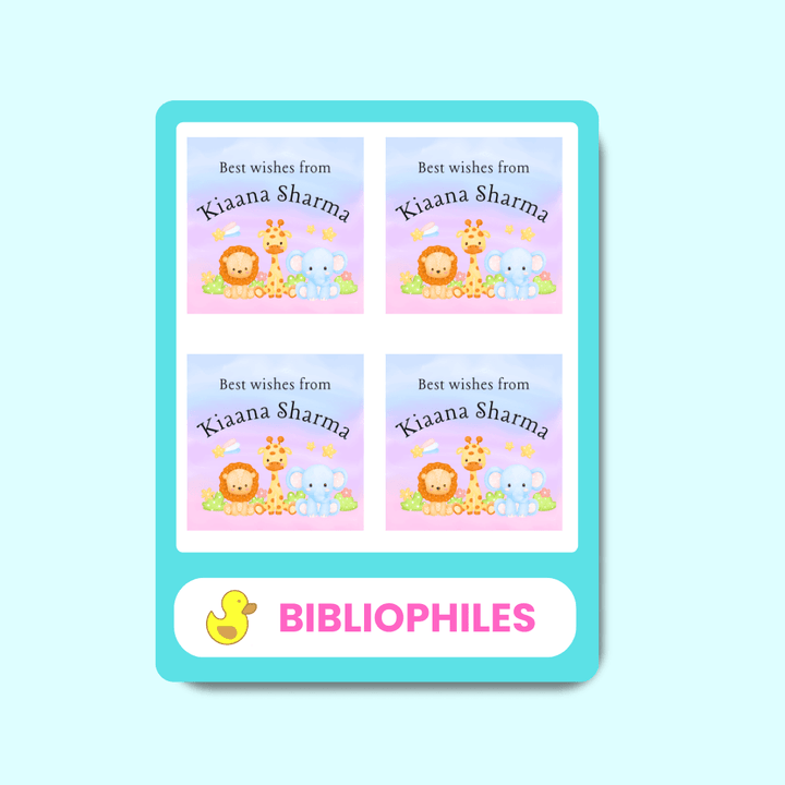 Zoo Personalised Gift Tag Stickers - Bibliophiles
