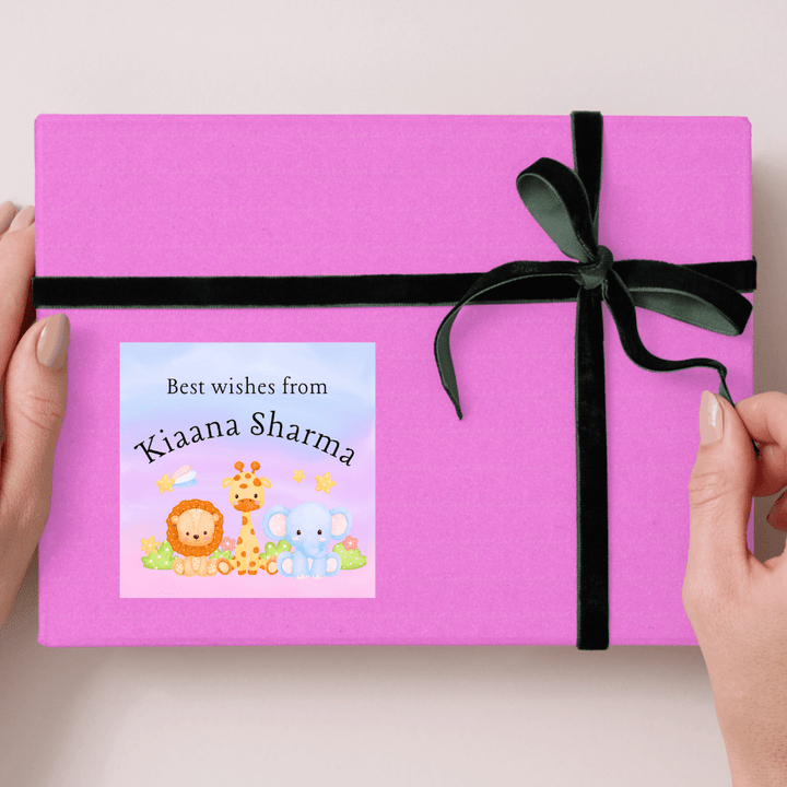 Zoo Personalised Gift Tag Stickers - Bibliophiles