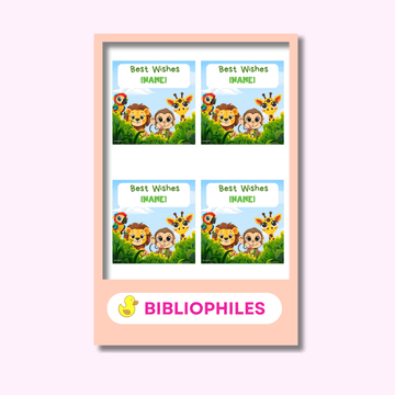 Zootii Personalised Gift Tag Stickers - Bibliophiles