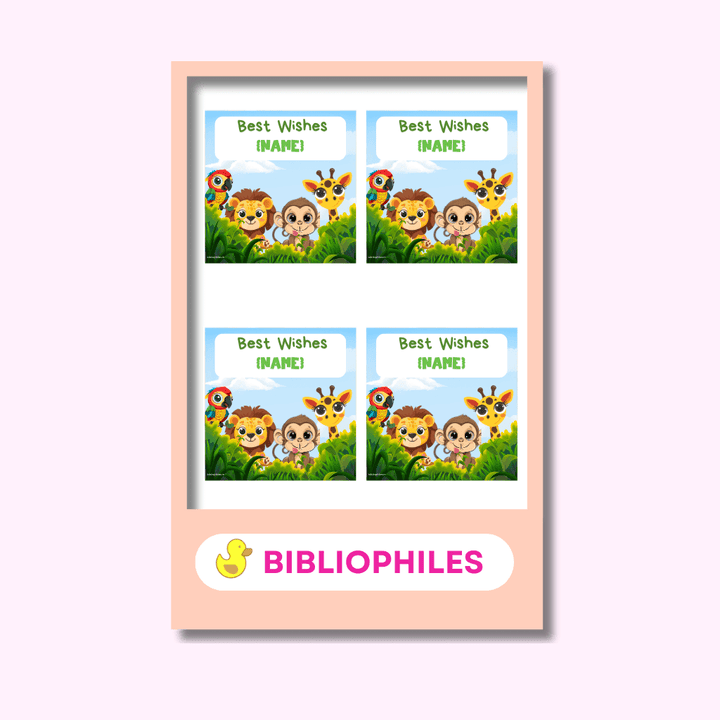 Zootii Personalised Gift Tag Stickers - Bibliophiles