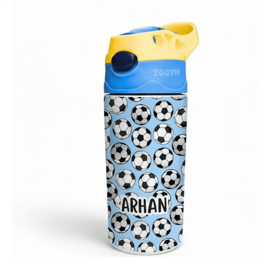 Zootii Personalised Water Bottle (Football) - Bibliophiles