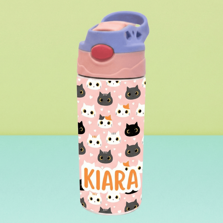 Zootii Personalised Water Bottle (Kittens - PinkBlue) - Bibliophiles