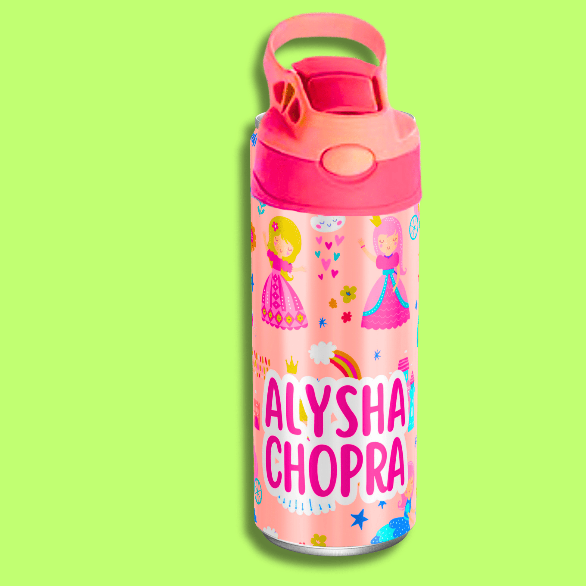 Zootii Personalised Water Bottle (Little Lady - PeachRed) - Bibliophiles