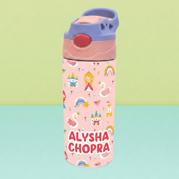 Zootii Personalised Water Bottle (Princess - PinkBlue) - Bibliophiles