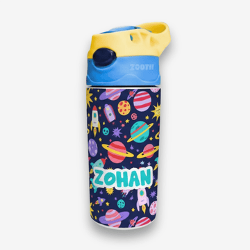 Zootii Personalised Water Bottle (Space) - Bibliophiles