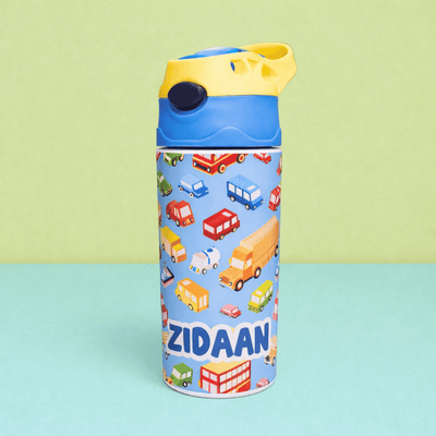 Zootii Personalised Water Bottle (Vehicles) - Bibliophiles