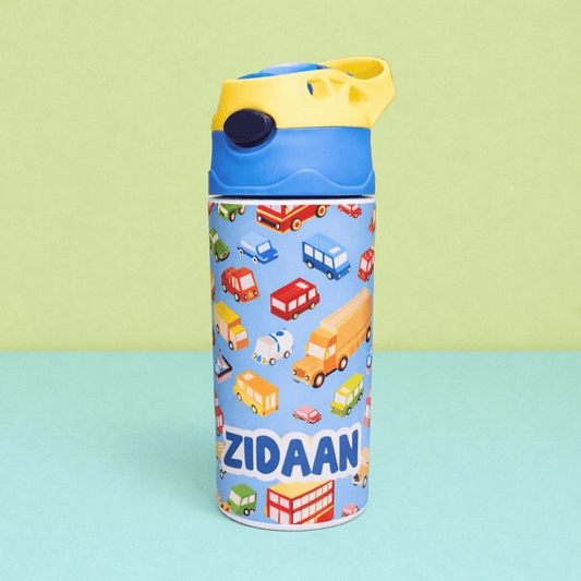 Zootii Personalised Water Bottle (Vehicles) - Bibliophiles