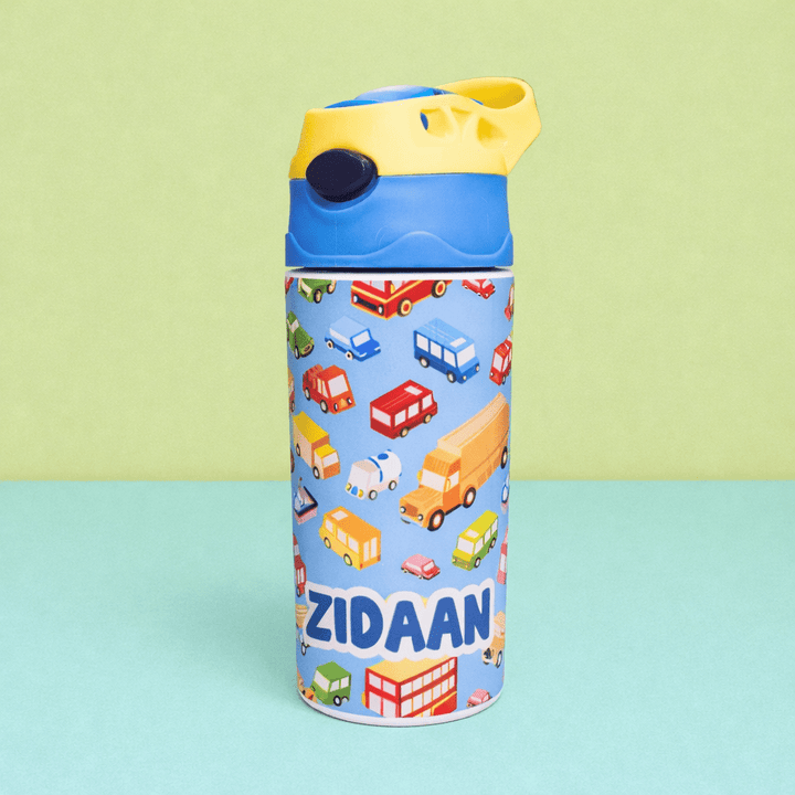 Zootii Personalised Water Bottle (Vehicles) - Bibliophiles