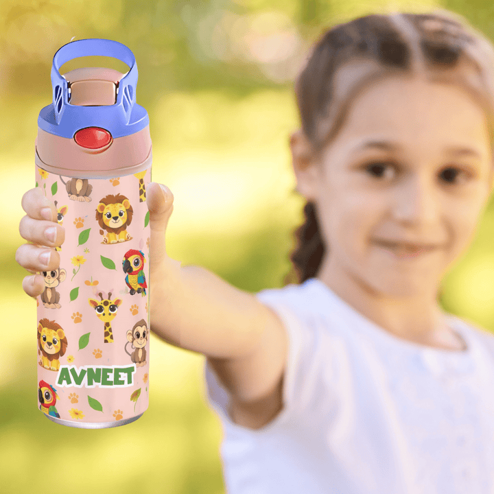Zootii Personalised Water Bottle (Zootii - Peach) - Bibliophiles
