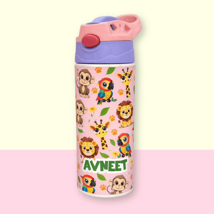 Zootii Personalised Water Bottle (Zootii - Peach) - Bibliophiles