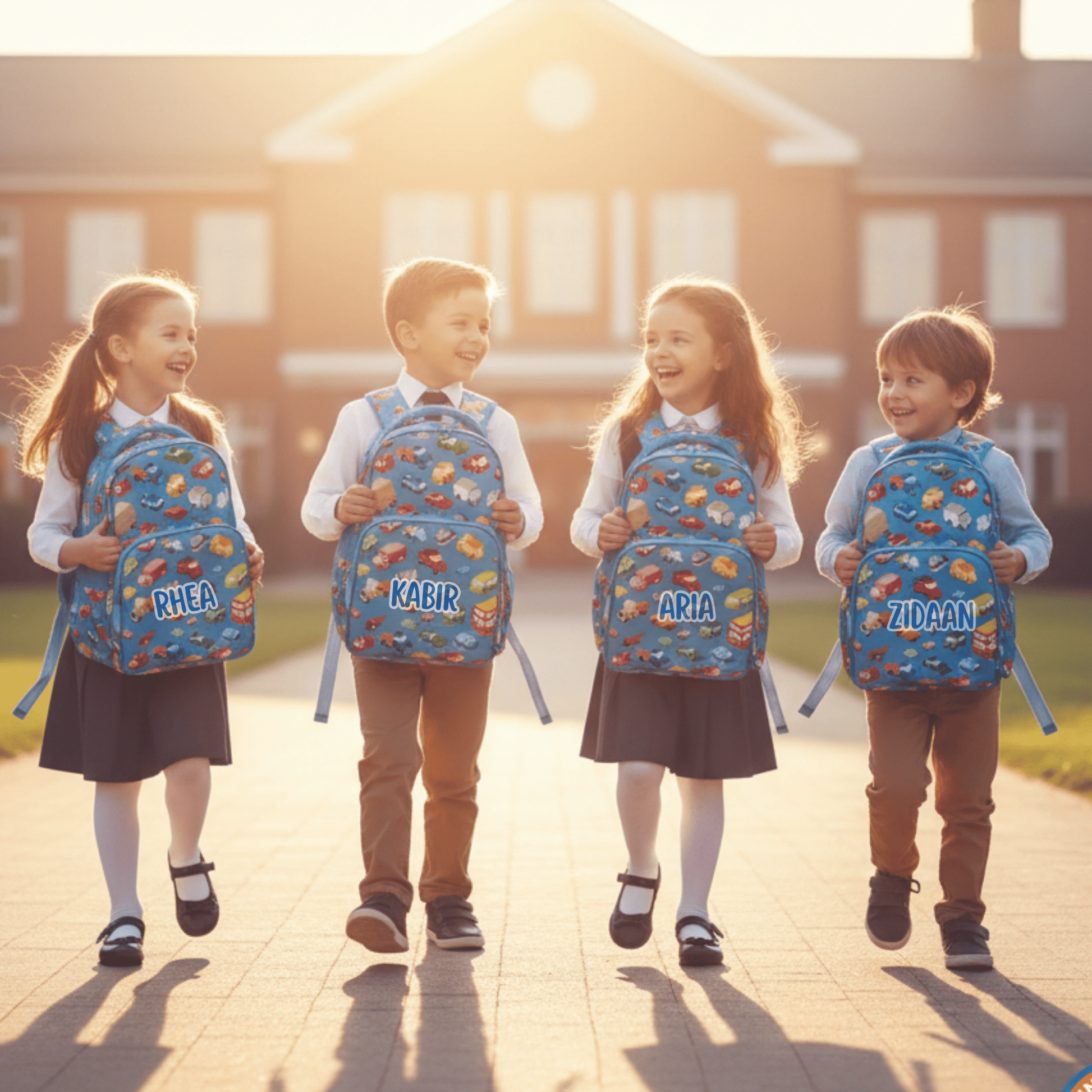 Zootii Smart Kids School Bag - Vehicles - Bibliophiles