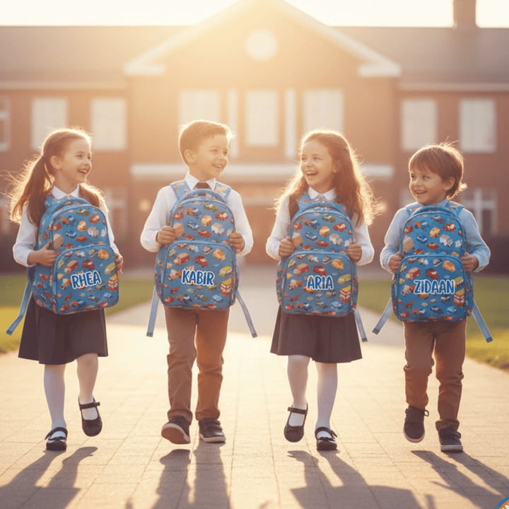 Zootii Smart Kids School Bag - Vehicles - Bibliophiles