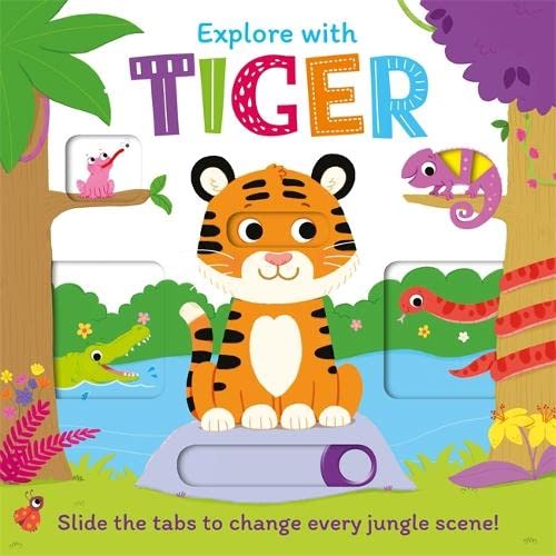 Explore with Tiger (Peekaboo Sliders) [Board book]