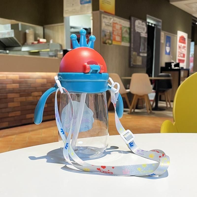 Water Bottle for Kids, Cute Design Water Bottle with Sipper, Sipper Bottle for Kids- 350 ML (Pack of 1, Multi Color, Plastic)