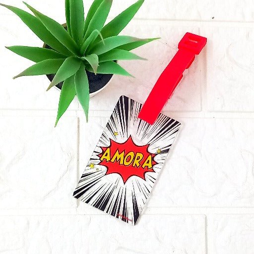 Luggage Tag - Superhero (Transparent Tag) - Bibliophiles